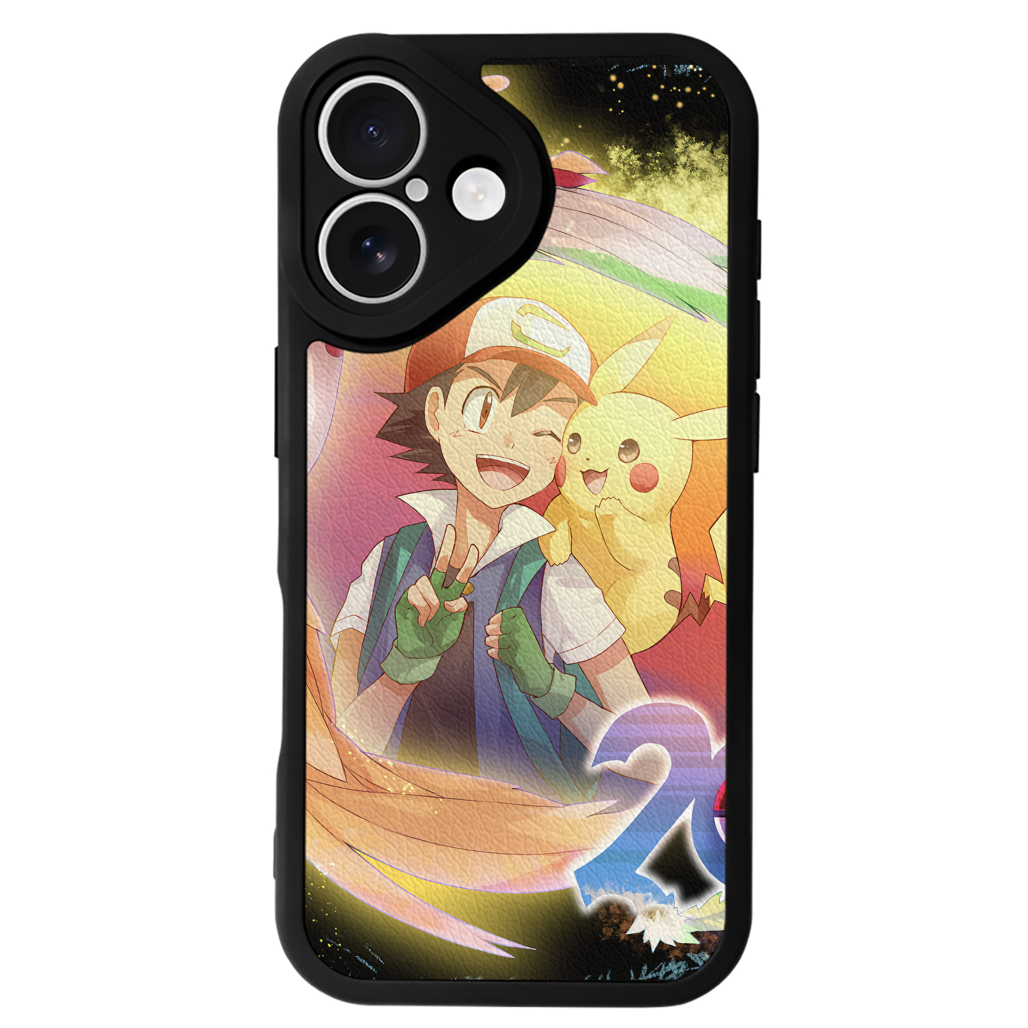 （画像用） ポケットモンスター Pokémon 【iPhone 16シリーズ対応】シリコンスマホケース（レザー調） 材質：シリコン